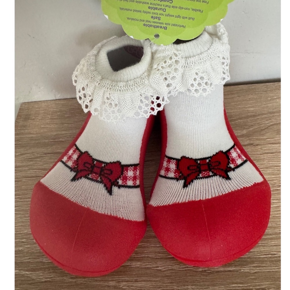 NWT Attipas Baby Walking Shoes‎ Ballet Red Size 6.5 for 2 Year Old Girl Toddler